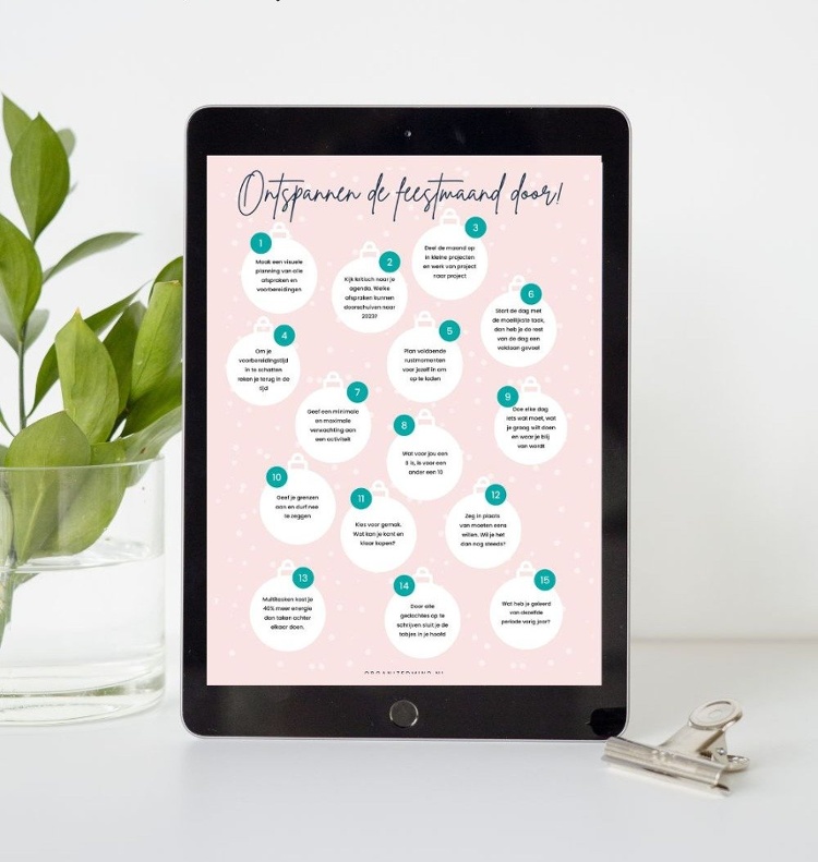 31 tips voor een ontspannen feestmaand | Organized mind